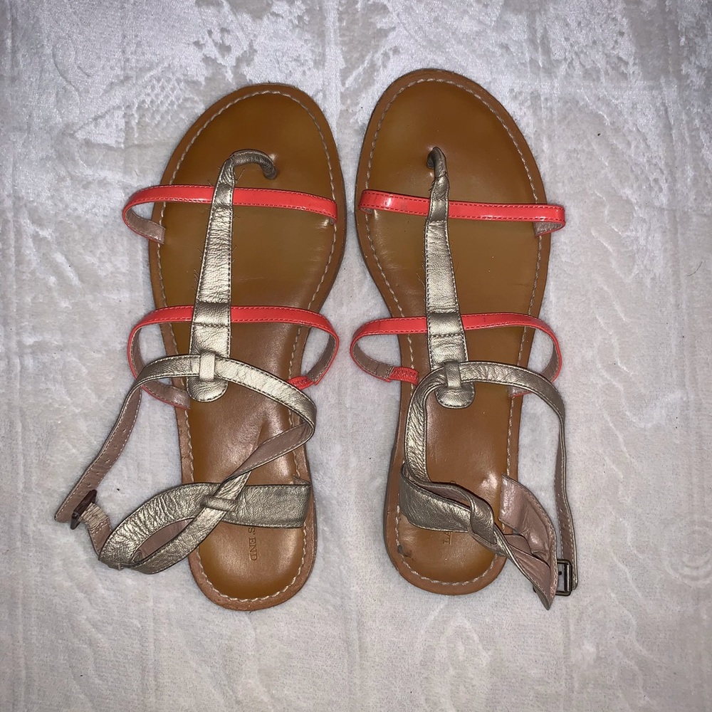 Pink and gold sandals